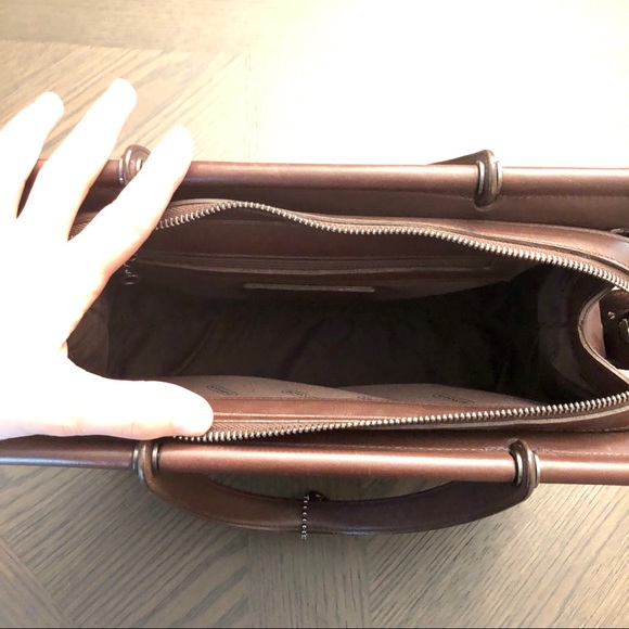 Vintage Coach Brown Leather Satchel - Picture 6 of 7